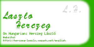 laszlo herczeg business card