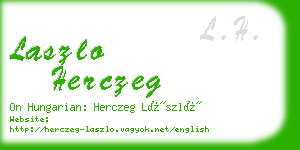 laszlo herczeg business card